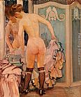 Boudoir scene by Frantisek Kupka